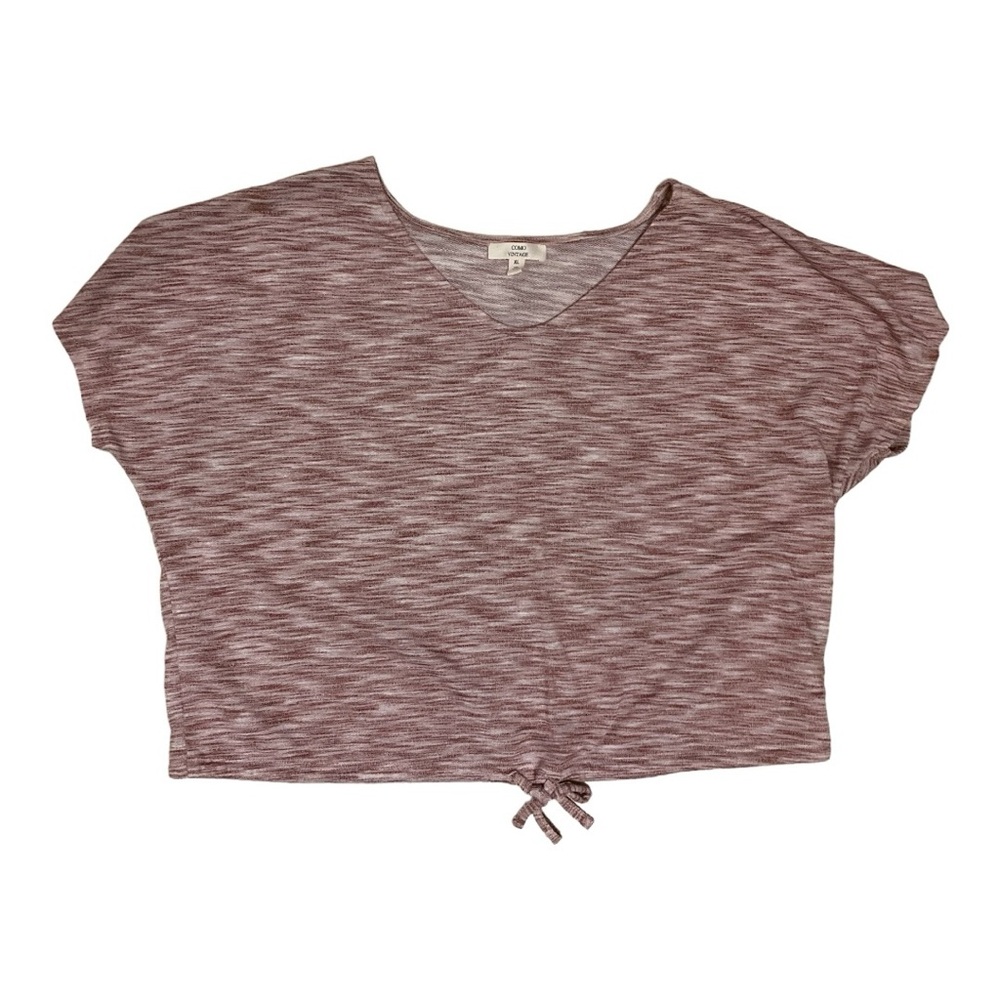 Como Vintage Women’s Short Sleeve Polyblend Crop Top Size XL